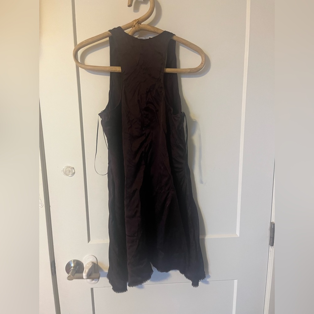 Vince 100% silk mini slip dress brown - Picture 11 of 11